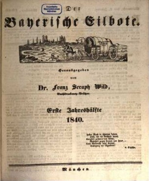 Baierscher Eilbote. 1840