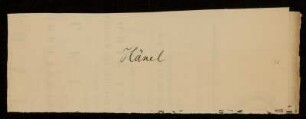 25: Hänel. [Umschlag für die Briefe Gustav Friedrich Haenels]