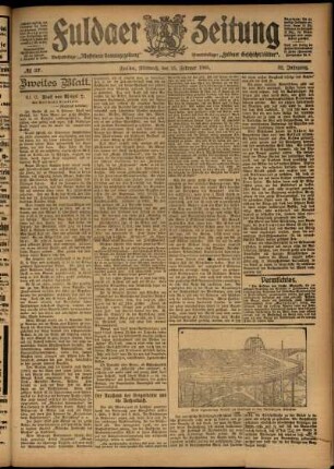 Zweite Ausgabe vom Mittwoch, den 15. Februar 1905.