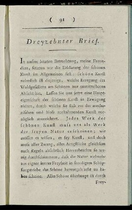 Dreyzehnter Brief.