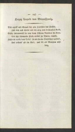 Herzog Leopold von Braunschweig.