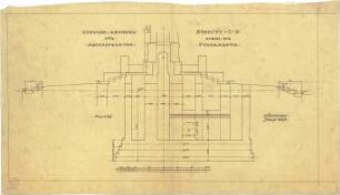 Pfann, Paul; Aschaffenburg; Ludwigsbrunnen - Fundamente (Schnitt)