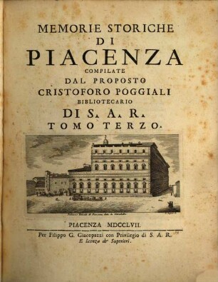 Memorie Storiche Di Piacenza. 3