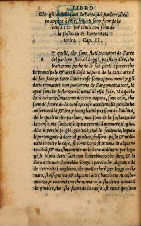 Tradottione della Rhetorica d'Aristotele