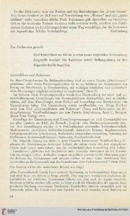 17: Lateinlehrer und Reformen