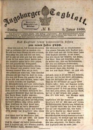 Augsburger Tagblatt. 1839,1/6