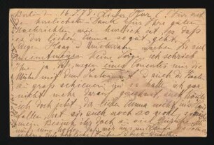 Postkarte an Wilhelm Engelmann : 16.01.1878