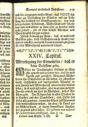 XXIV. Capitul. Widerlegung der Einwürfen / daß es keine Besessene gebe.