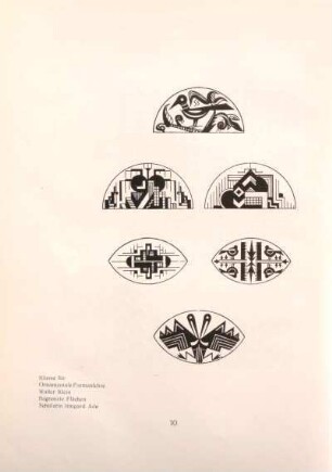 Klasse für Ornamentale Formenlehre Walter Klein, Begrenzte Flächen, Schülerin Irmgard Ade