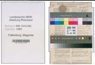 Entnazifizierung Magarete Falkenburg , geb. 17.04.1909 (Schneiderin)