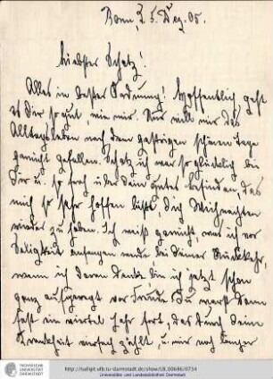 Brief vom 05.12.1905