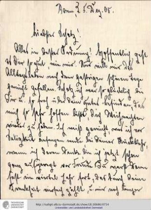 Brief vom 05.12.1905