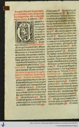 Commune sanctorum per circulum anni.