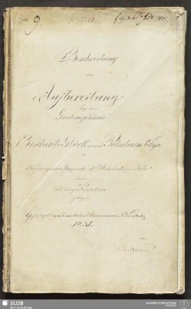 Beschreibung der Aufbereitung bey dem Grubengebäude Beschert-Glück sammt Palmbaum Fdgr: in Freyberger Bergamts- et Hohebirkner-Revier hinter den drey Kreutzen gelegen - 18.6866 4.