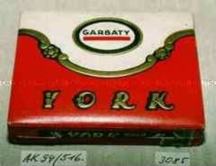 Pappschachtel für 25 Stück Zigaretten "GARBATY YORK"