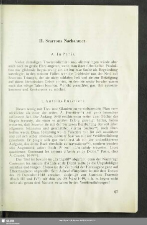 II. Scarrons Nachahmer