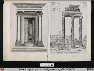 Drei Säulen des Castor-und-Pollux-Tempels.