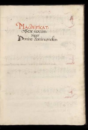 Magnificat Sex vocum super Domine Dominus noster