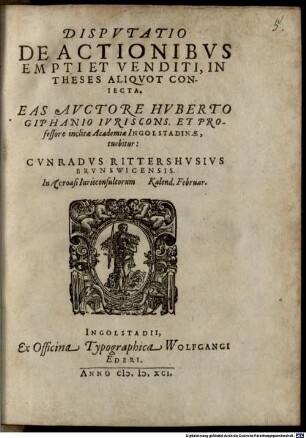 Hvberti Giphanii Ivriscons. De Imperatore Ivstiniano Commentarivs, Jndex Historicvs Rervm Romanarvm Et Dispvtatio De Actionibvs Empti Et Venditi