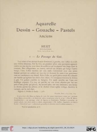 Aquarelle - Dessin - Gouache - Pastels anciens (No. 1 - 5)