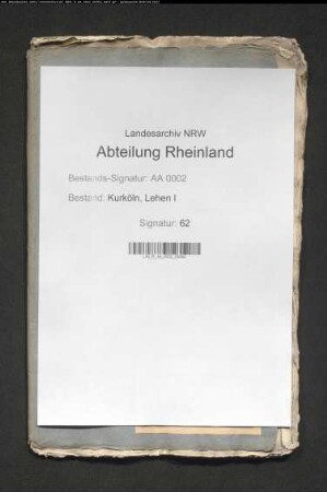 Verzeichnis über verschiedene noch vorzunehmende Belehnungen