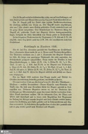 Endkämpfe in Flandern 1918