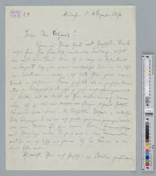 Brief an Richard Dehmel