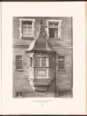 Standesamt an der Fischerbrücke, Berlin: Ansicht Erker am Standesamt (aus: Neubauten der Stadt Berlin, Bd. I, 1902)