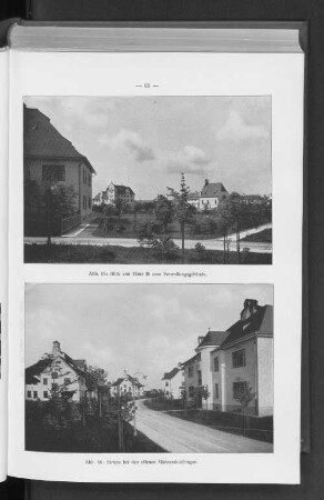 Abb. 65: Blick von Haus 30 zum Verwaltungsgebäude. Abb. 66: Sirasse bei den offenen Männerabteilungen.