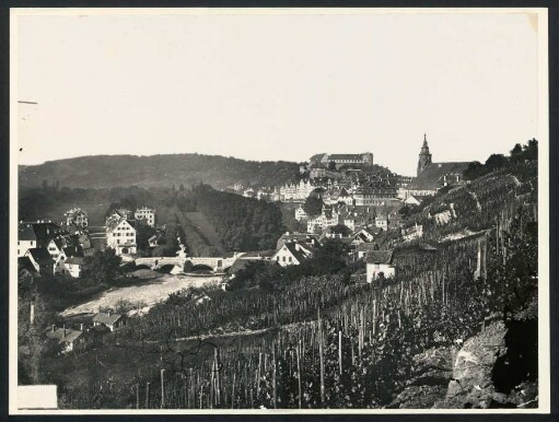 PB 6004, Blick vom Österberg nach Westen mit Stiftskirche und Schloß. Foto Sinner (vor 1875)