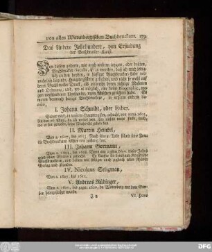 Das Andere Jahrhundert, von Erfindung der Buchdrucker-Kunst.