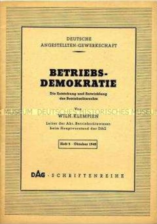 Anleitungsheft für Gewerkschaftsfunktionäre über betriebliche Mitbestimmung