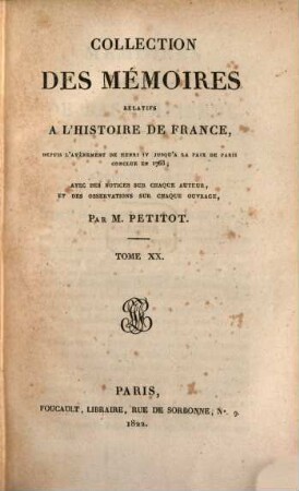 Collection des mémoires relatifs à l'histoire de France, 20. Mémoires de Bassompierre, Deuxième Partie