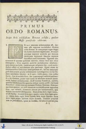 Ordo Romanus I. - V.