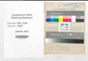 Entnazifizierung Karl Joetten , geb. 04.03.1886 (Universitaetsdirektor)