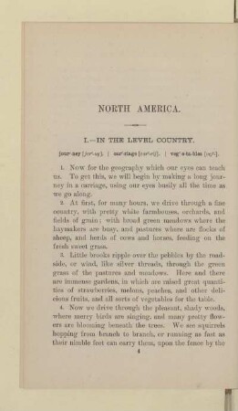 I. - IN THE LEVEL COUNTRY