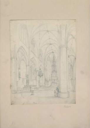Ludwig Rohbock: Inneres der Pfarrkirche zu Cleve