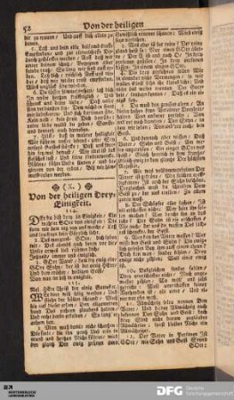 X. Von der heiligen Drey-Einigkeit.