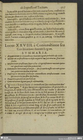 Locus XXVIII. à Conjunction seu Combinatione duarum Legum