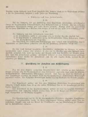 IV. Einrichtung der Kanzleien und Geschäftsgang