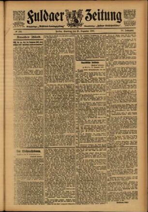 Zweite Ausgabe vom Samstag, den 23. Dezember 1905.