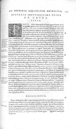 Historia Septuagesima Prima. De Capro