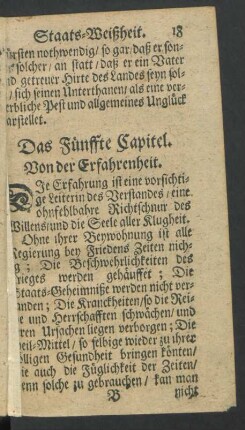 Das Fünffte Capitel.