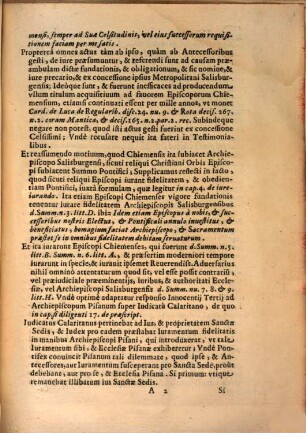 R. P. D. Scotto Salisburgen, seu Chiemen. Testimonialium : Pro Celsissimo, & Reuerendiss. D. Archiepiscopo, & Principe Salisburgensi. Contra Illustriss. & Reuerendiss. D. Episcopum Chiemensem. Facti