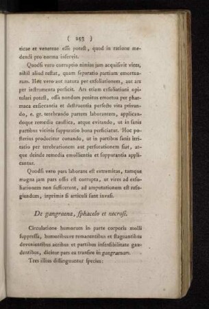 De gangraena, sphacelo et necrosi.