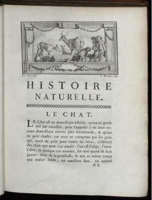 Histoire Naturelle. Le Chat.