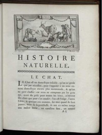 Histoire Naturelle. Le Chat.
