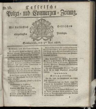 Nr. 36, Sonnabend den 5ten Mai. 1821