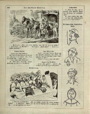 "Der schlkhafte Postillon" "Calmirung" "Arithmetische Charakterköpfe"