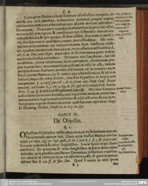 Caput III. De Obiecto